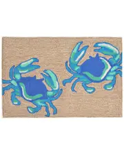 Liora Manne Frontporch Crabs Blue Doormat