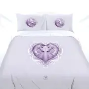 Anne Stokes White Unicorn Quilt Cover Set Queen