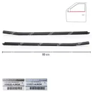 Fits Nissan Navara NP300 D23 2015 - '22 Pair Outer Door Window Rubber Seal Belt (for: Nissan)
