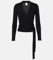 [Jardin des Orangers] Jardin des Orangers Wool wrap top AU 18 black