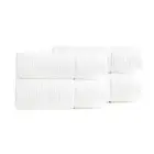 4PK Renee Taylor 650GSM Cambridge 80x160cm Bath Sheet Textured Cotton Towel Snow