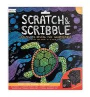 OOLY Rainbow Magic Ocean Life Scratch & Scribble Art Kit: 10 piece set