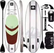 Roc Inflatable Stand Up Paddle Boards with Premium SUP Paddle Board Accessori...