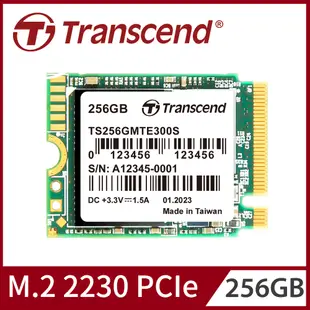 Transcend 創見 MTE300S 256GB M.2 2230 PCIe Gen3x4 SSD固態硬碟(TS256GMTE300S)