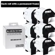 6 Roll White Address Labels DK1209 Fits For Brother DK-1209 QL-720NW W/ 6 Frame