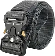 [Generic] Work Belts For Men Heavy Duty | Heavy Duty Nylon Outdoor Work Belt - Adjustable Waistband, Casual Wear Accessories, Metal Buckle Workwear Supplies For Hiking