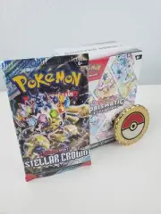 Pokemon Scarlet & Violet Prismatic Evolutions Booster Bundle + Stellar Crown
