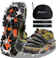 Sheefly Ice Snow Grips Traction Cleats,19 Stainless Steel Spikes