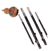 Two Tone Hulusi Flute, Bamboo Double Pipe C & B Key Gourd Flauta F & G Key