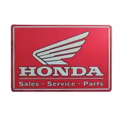 3xmetal Tin Sign Honda Rustic Look Vintage Man Cave Shed-garage Bar 200x300mm