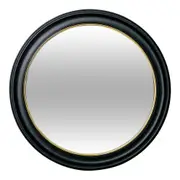 [Florabelle Living] Mason Round Black Mirror Gold Rim