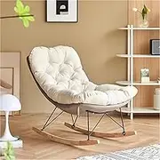 CADYNN Modern Glider Rocker Chair,Upholstered Rocker Chair Glider Chair,Indoor Upholstered Rocking Chair,for Living Room Bedroom(Grey)