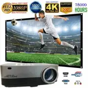 AllForBest Native 1080P Projector Support 4K 5500 Lux for Theater & Presentation