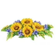 Collections Etc Artificial Sunflowers and Greenery Memorial Stake