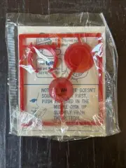 1966 QUAKE Volcano Whistle Ring RED sealed NIP (1960s cereal premium Quisp)