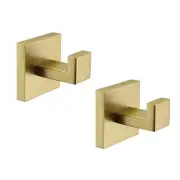 Bath Towel Hooks Brushed Gold 2 Pack Stainless Steel Robe Coat and Clothes H