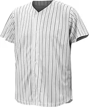 [CUTHBERT] Solid Baseball Jersey Shirt for Men and Women, Plain Casual Short Sleeves Button Down T-Shirt
