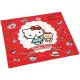 小禮堂 Hello Kitty 日製 純棉紗布便當包巾 餐巾 手帕 桌巾 桌墊 43x43cm (紅 化妝品)
