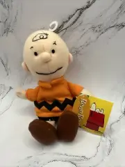 TAGGED VINTAGE APPLAUSE PEANUTS CHARLIE BROWN SOFT PLUSH TOY APPROX 7.5"