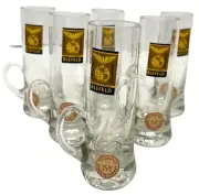 Vintage Pasabahce Etched Cordial Liqueur Shot Glass Blefeld Crystal Set of 6
