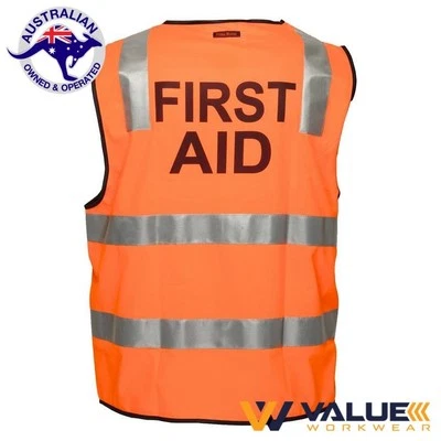 Day/Night Safety Vest with Tape FIRST AID MZ103