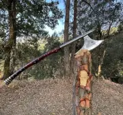 Custom Handmade Carbon Steel Blade Two Handed Farmer Axe | Hunting | Camping Axe