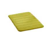 Thickened Coral Fleece Striped Bathroom Shower Mat Carpet Rug Non-slip Doormat-Green 50*120cm