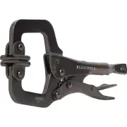 Klein Tools 38662 C-Clamp Locking Pliers with Swivel Jaws Set, 6- & 11-In, 2-Pcs