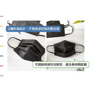 UdiLife 生活大師 吸護雙鋼印醫用50入/成人平面口罩/低調黑/50枚/盒 醫用口罩 平面口罩 台灣製