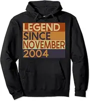 [VidiAmazing] 18th Birthday 18 Years Old Legend Since November 2004 Pullover Hoodie ds361