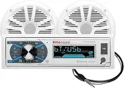 Boss Audio Systems MCK632WB.6 Bluetooth Digital Media (No CD/DVD Player) USB/SD Am/FM Marine Receiver/Speaker Package