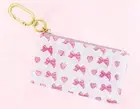 Roller Rabbit X LoveShackFancy Pink Disco Hearts Bow Coin Purse Bag Clip On NEW
