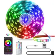 LED Lights for Bedroom, 25FT RGB LED Strip Lights with 44 Keys IR Remote, Smart