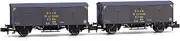 Arnold HN6660 RENFE 2 Unit Pack of 2 Axle Wagon Type J300 000 Grey Paint Gran Velocidad Ep III Rolling Stock - Wagons