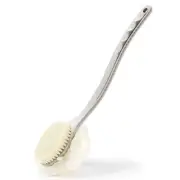 1 Pack Shower Body Brush with Bristles and Loofah Back Scrubber Massager