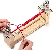 Cyrank Adjustable Paracord Bracelet Maker - U Shape Wooden Frame Jig Kit for DIY Knitting