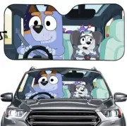 Bluey Dad Cartoon Movie Car Sunshade, Auto Car Windshield Sunshade