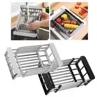 Adjustable Dish Drying Rack Kitchen Sink Organizer Kitchen Sink Storage Rack for