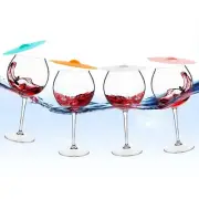 Floating Wine Glasses for Pool with Cup Lids | Set of 4 | Shatterproof Poolsi...