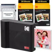 KODAK Mini 3 ERA 4PASS Portable Photo Printer (Black, Printer + Initial 8 Sheets