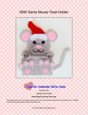 Santa Mouse Treat Holder- Plastic Canvas Pattern or Kit