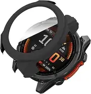 Case for Garmin Fenix 8 47 mm, All-Round PC Protective Case with Screen Protector, Screen Protector Compatible with Garmin Fenix 8, 47 mm, Black