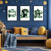 [Namly Design] Personalised Poster - Football Room / Set of 3