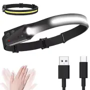 CATO Lightweight Headlamp Flashlight USB Rechargeable Outdoor Headlamp Super ...