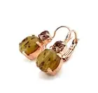Mariana Earrings Gorgeous Cheetah Rhinestone & Vintage Rose Austrian Crystals...