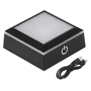 LED Light Base Flat Display Stand, Light Base for 3D Crystal Party, Black
