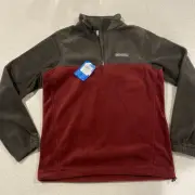 Men's Columbia Red/Gray Jacket Small Steens Mountain™ 2.0 Half Full Zip Fleece