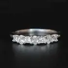 Seven Stone Half Eternity Sterling Silver 1.80 CT Princess & Oval Shape Ring