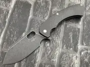 TwoSun Folding Knife 14C28N Titanium Handle Camping Pocket Knife TS459-14c-Black