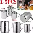 Milk Frothing Jug Coffee Cup with Scale Stainless Steel Milk Cup Milk Pitcher